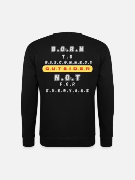 T-shirt Streetwear Cyberpunk - BORN TO DISCONNECT - Sweat-shirt Unisexe - noir