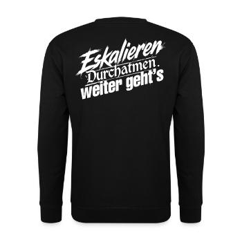 Ruhe Bewahren - Unisex Pullover - Schwarz - Hinten - Michal (187cm)