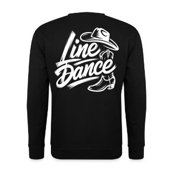 Line Dance Cowboy Spirit - Unisex Pullover - Schwarz - Hinten - Michal (187cm)