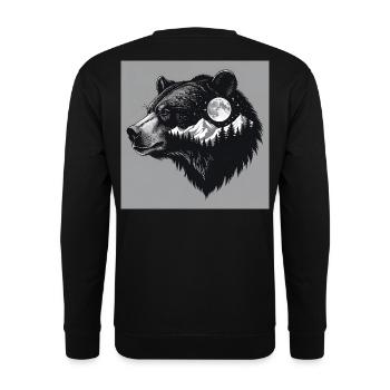Grizzly Wildnis - Unisex Pullover - Schwarz - Hinten - Michal (187cm)