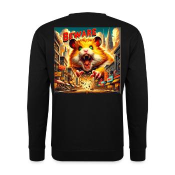 Meerschwein Chaos - Unisex Pullover - Schwarz - Hinten - Michal (187cm)