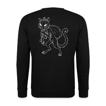 Kabo Neko – Weiß - Unisex Pullover - Schwarz - Hinten - Michal (187cm)