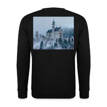 Schloss - Unisex Pullover - Schwarz - Hinten - Michal (187cm)