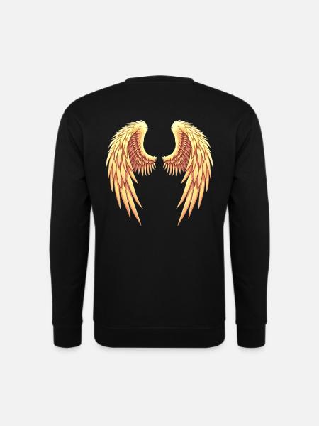 Goldene Engelsflügel - Unisex Pullover - Schwarz