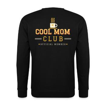 Cool Mom Club – Varsity College Style - Unisex Pullover - Schwarz - Hinten - Michal (187cm)