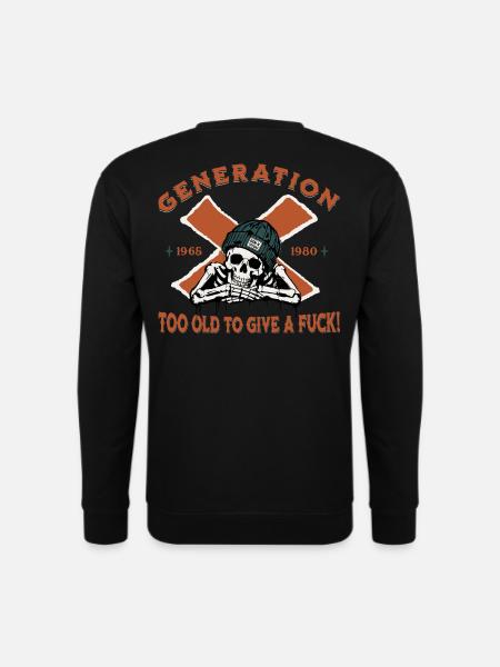 Generation X - Vintage Design - Unisex Pullover - Schwarz