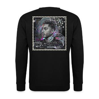 BRIEFMARKENJAHR 2010 - Unisex Pullover - Schwarz - Hinten - Michal (187cm)