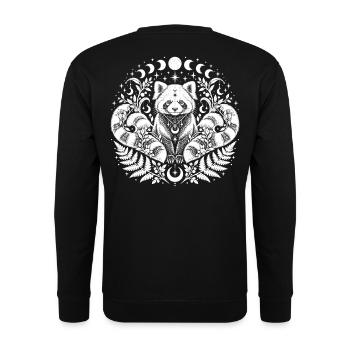 Himmlischer Roter Panda - Unisex Pullover - Schwarz - Hinten - Michal (187cm)