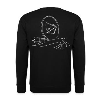 IRAM 30m Radioteleskop – Pico Veleta Sketch - Unisex Pullover - Schwarz - Hinten - Michal (187cm)