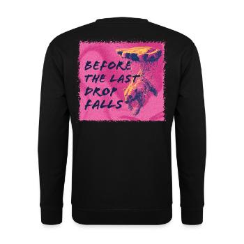 Before the last drop falls - Unisex Pullover - Schwarz - Hinten - Michal (187cm)