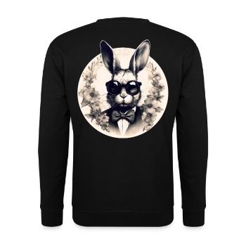 Lapin cool avec des lunettes de soleil - Sweat-shirt Unisexe - noir - Dos - Alina (178cm)