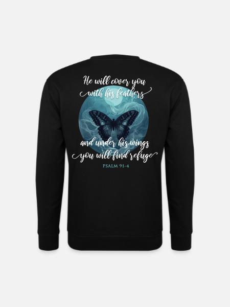 Christliches Zitat Bibelvers Religiös - Unisex Pullover - Schwarz