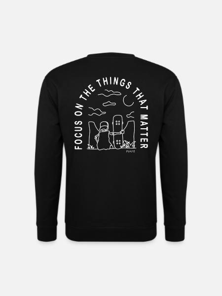 Skate Focus (white) - Unisex Sweatshirt - black