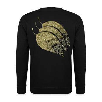 Leaves Decorative - Unisex Sweatshirt - black - Back - Alina (178cm)