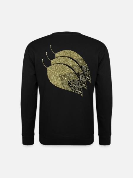 Blätter Dekorativ - Unisex Pullover - Schwarz