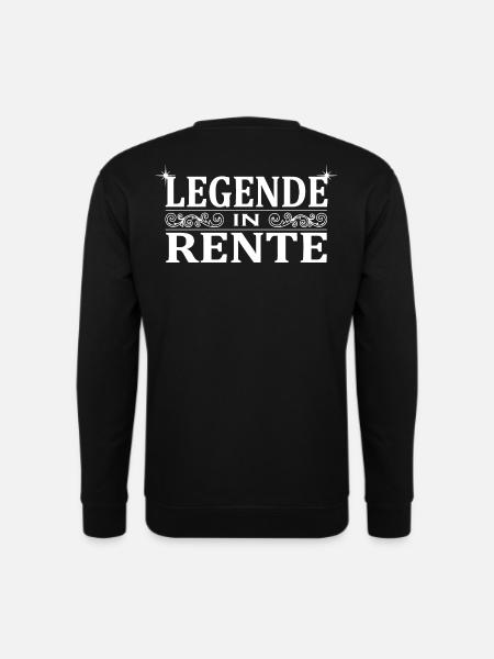 Legende in Rente Ornament - Unisex Pullover - Schwarz