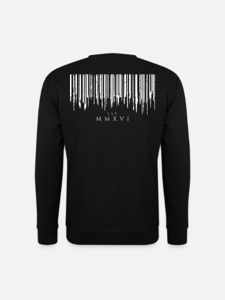 Barcode Tropfen White Est. MMXVI - Unisex Pullover - Schwarz