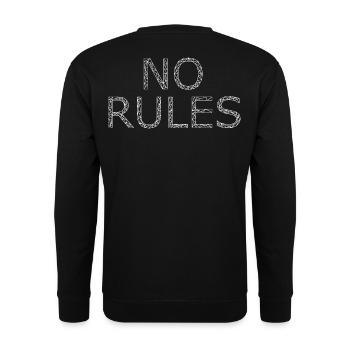 PAS DE RÈGLES - Sweat-shirt Unisexe - noir - Dos - Alina (178cm)