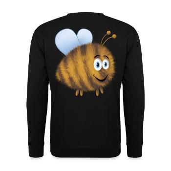 Funny bumblebee - Unisex Sweatshirt - black - Back - Alina (178cm)