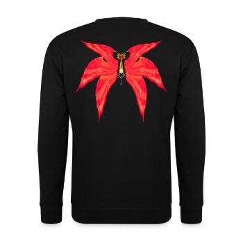 Kingdom Hearts - Leas Flammenbefreierflügel - Unisex Pullover - Schwarz - Hinten - Alina (178cm)