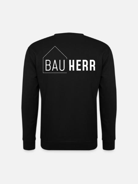 Bauherr mit Haus ohne Jahreszahl /hell - Unisex Pullover - Schwarz