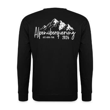 Alpenüberquerung Alpe Adria Trail 2026 - Unisex Pullover - Schwarz - Hinten - Michal (187cm)