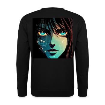 Anime Digital - Unisex Sweatshirt - black - Back - Alina (178cm)