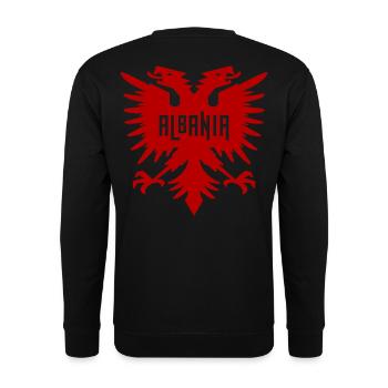 Albania Red Double-headed Eagle Albanian Gift - Unisex Sweatshirt - black - Back - Alina (178cm)