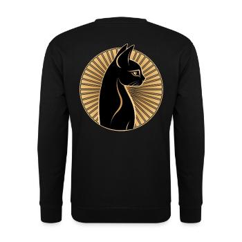 Egyptian Cat - Unisex Sweatshirt - black - Back - Alina (178cm)