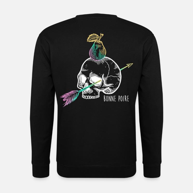 Skull pear white - Sweat-shirt Unisexe - noir