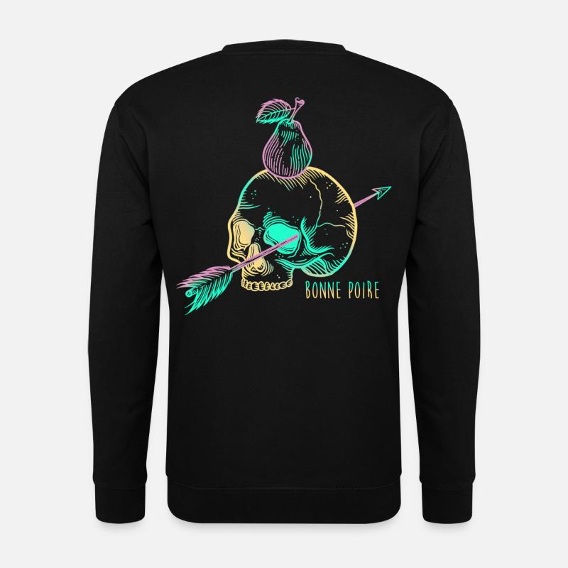 Skull pear yellow - Unisex Sweatshirt - black