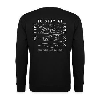 Les montagnes appellent (blanc) - Sweat-shirt Unisexe - noir - Dos - Alina (178cm)