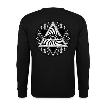 Eye of Psychedelic Wisdom - Unisex Sweatshirt - black - Back - Alina (178cm)