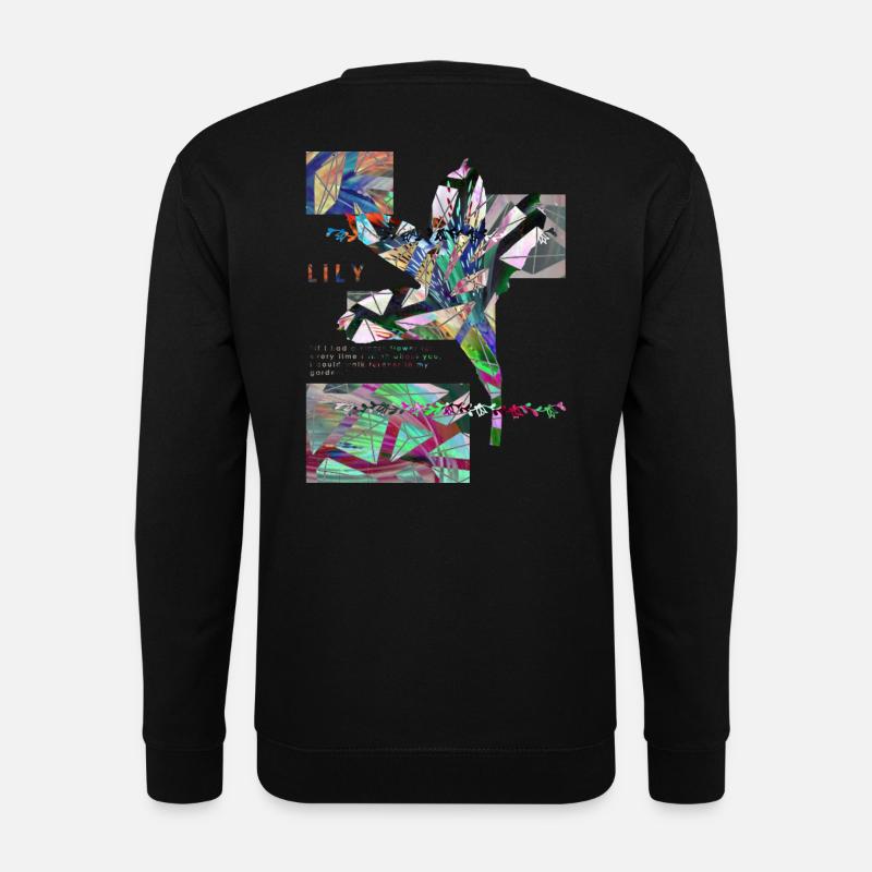 Abstract Lily - Unisex Sweatshirt - black