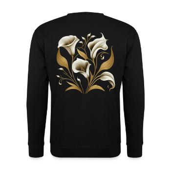 Lilies - Unisex Sweatshirt - black - Back - Alina (178cm)