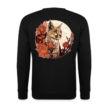 Luchs - Unisex Pullover - Schwarz - Hinten - Alina (178cm)