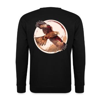 Red kite bird of prey - Unisex Sweatshirt - black - Back - Alina (178cm)