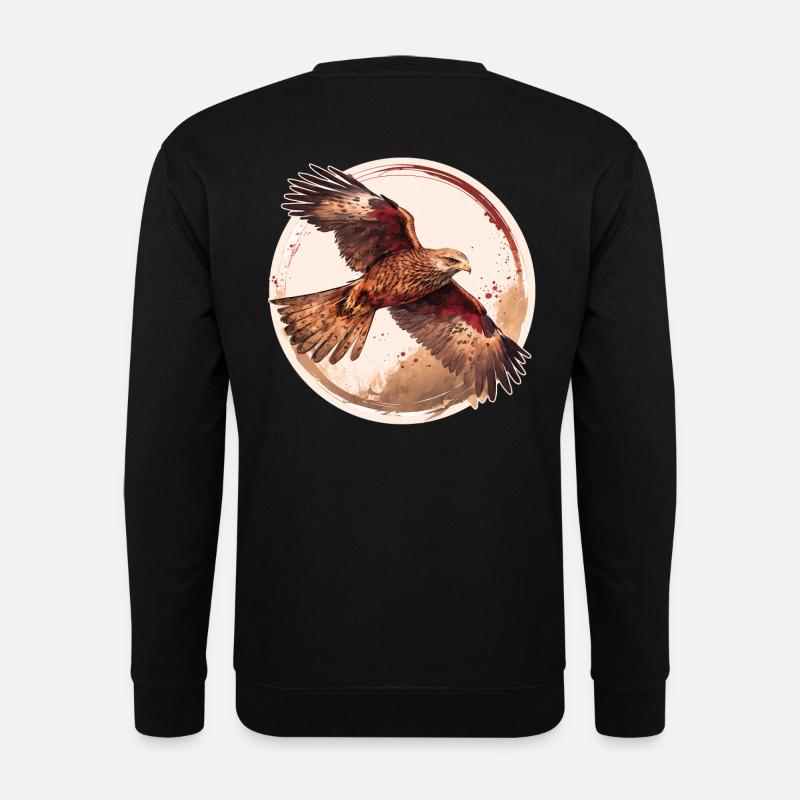 Rotmilan Greifvogel - Unisex Pullover - Schwarz
