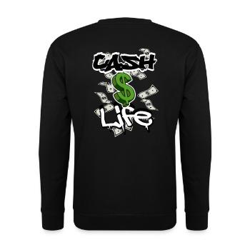 Cash$Life - Sweat-shirt Unisexe - noir - Dos - Alina (178cm)