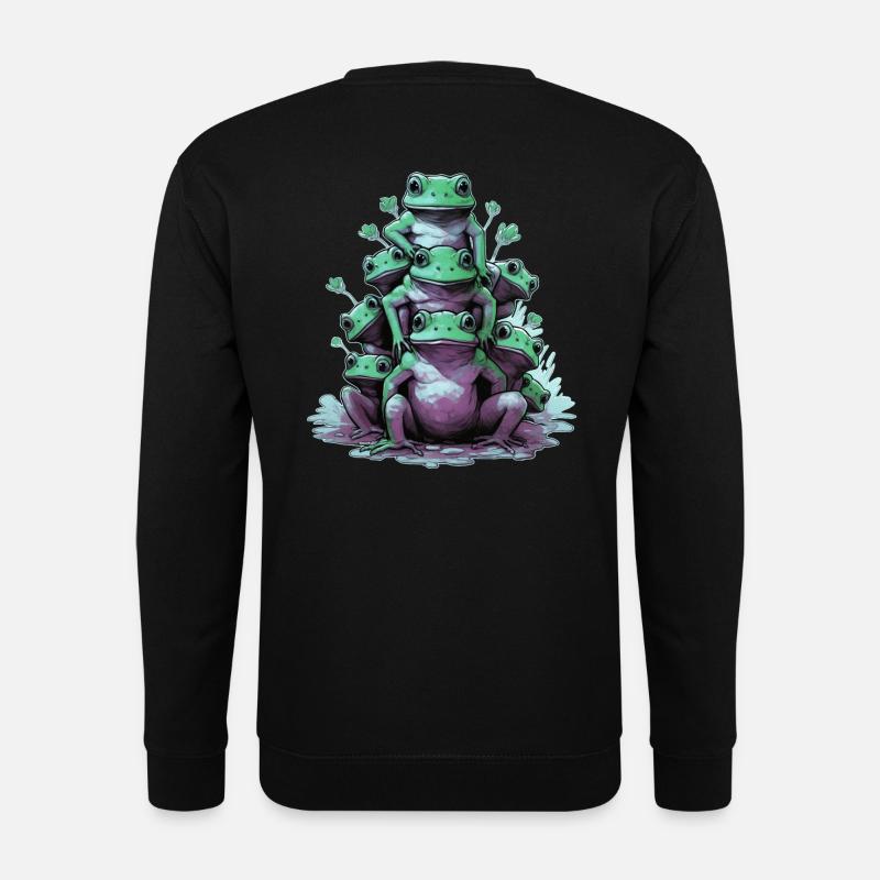 Lustige Frösche - Unisex Pullover - Schwarz