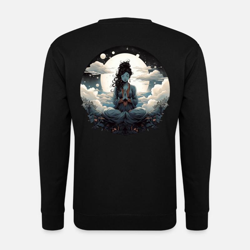 Yoga Lotussitz - Unisex Pullover - Schwarz