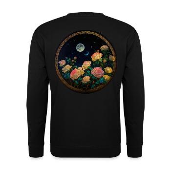 Rose - Unisex Pullover - Schwarz - Hinten - Michal (187cm)
