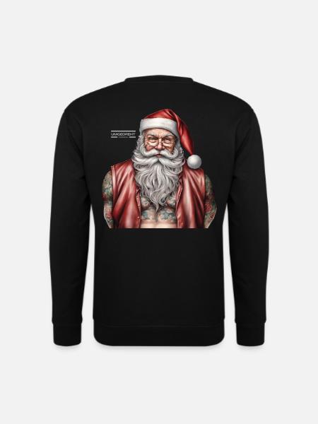 Weihnachtsmanntattoo - Unisex Pullover - Schwarz