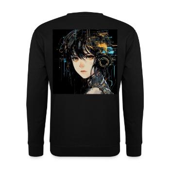 Anime Eyes Digital - Unisex Sweatshirt - black - Back - Alina (178cm)