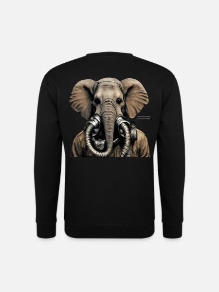 Elefant - Unisex Pullover - Schwarz