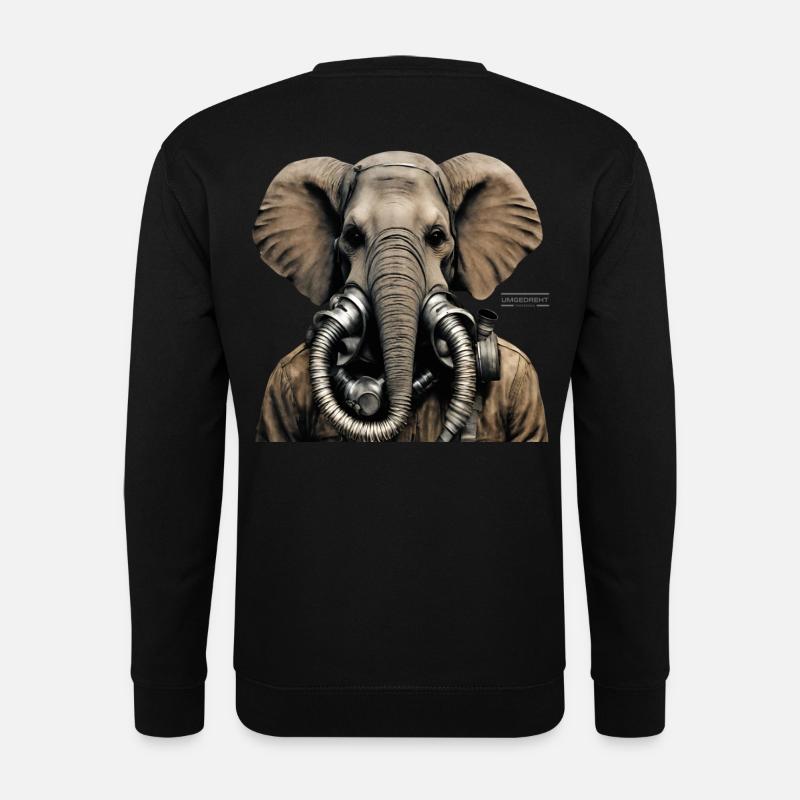 Elefant - Unisex Pullover - Schwarz