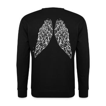 Mercenary Couleur - Ailes - Angel Wings - Sweat-shirt Unisexe - noir - Dos - Alina (178cm)