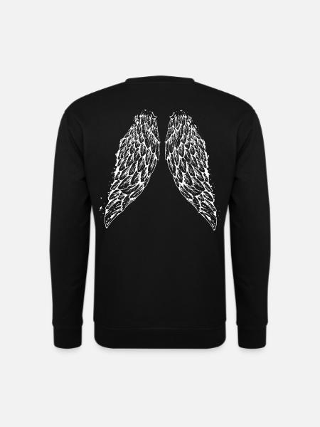 Farbsöldner - Flügel - Engelsflügel - Unisex Pullover - Schwarz