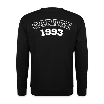 UKG UK Garage Music - Rave outfit Football - Unisex Sweatshirt - black - Back - Alina (178cm)