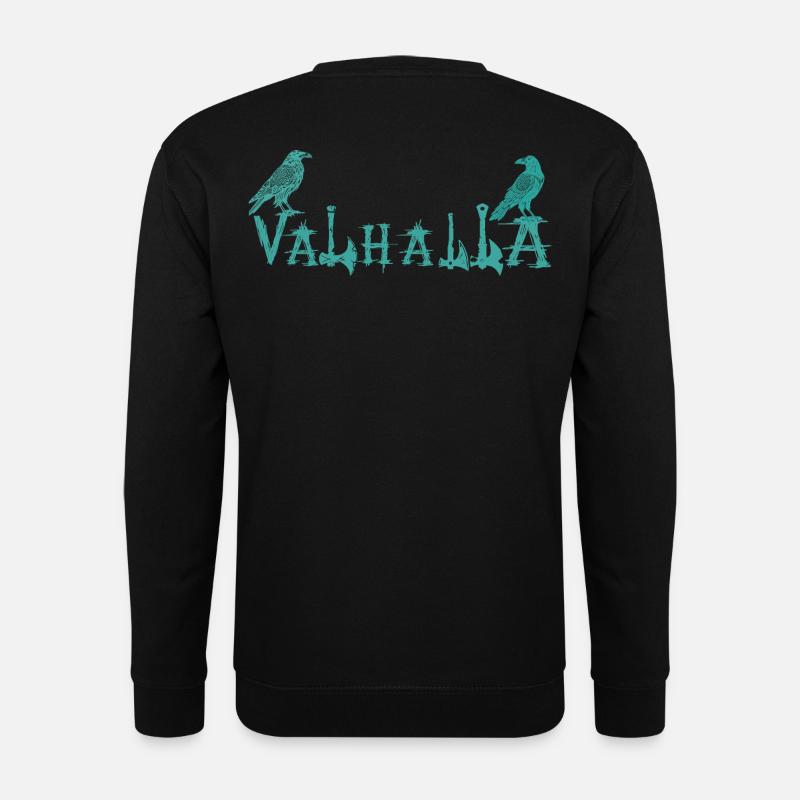 Valhalla Runic Ravens Style Shirt - Unisex Sweatshirt - black